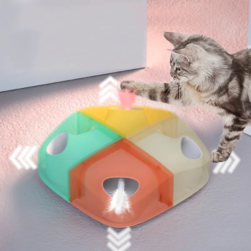 New Arrival Cat Feather Teaser Toy Smart Activation Interactive Cats Playing Toys Kit For Indoor Kitten